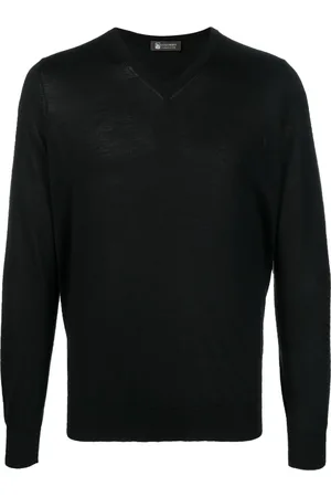 COLOMBO V-neck fine-knit jumper