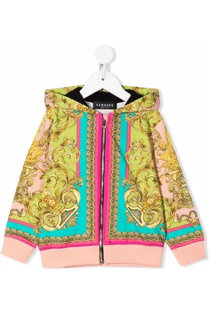 VERSACE Baroque pattern-print pullover hoodie