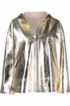 YVES SALOMON Metallic-effect hooded jacket