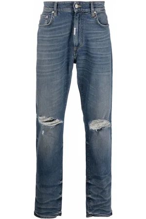 Represent Distressed straight-leg jeans