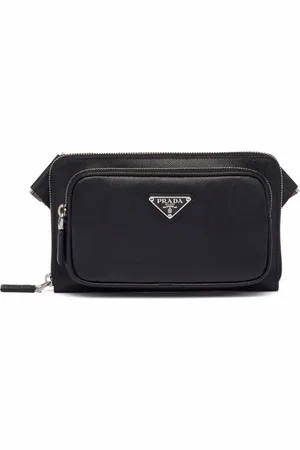 Prada Logo plaque zipped crossbody bag