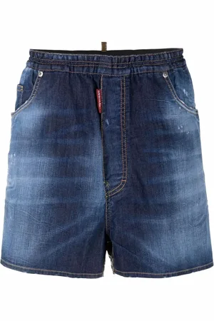 Dsquared2 Distressed panelled denim shorts