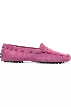 Tod's Women Lace up Ballerinas - Gommino suede loafers