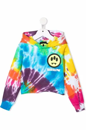 BARROW Tie-dye cotton hoodie