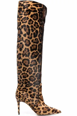 Scarosso X Brian Atwood Carra leopard-print boots