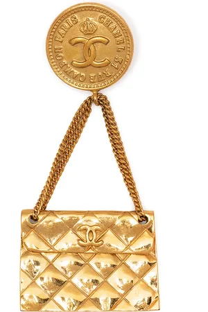 CHANEL 1993 CC bag motif brooch