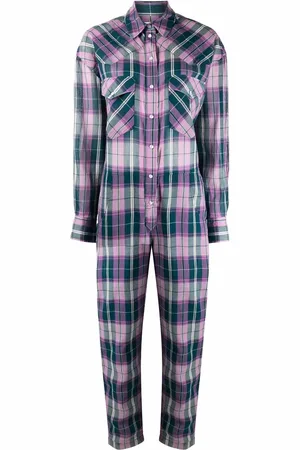 Isabel Marant Check-print button-up jumpsuit