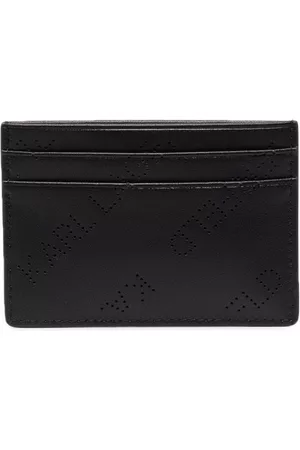 Karl Lagerfeld Punched-logo leather cardholder