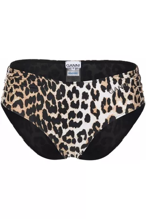 GANNI Leopard-print bikini bottoms