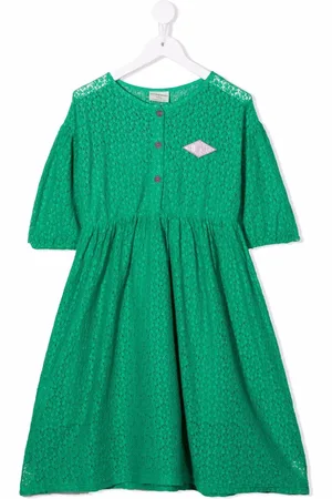 The Campamento Floral-lace logo-patch dress