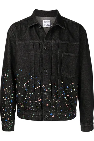 MARCELO BURLON Paint-splatter denim jacket
