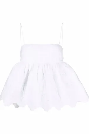 Cecilie Bahnsen Selena floral-quilted top