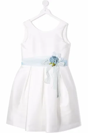 Mimilù TEEN floral-appliqué sleeveless dress