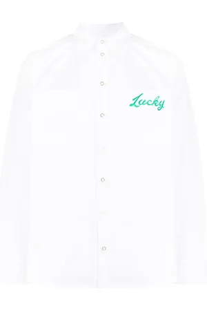 Natasha Zinko Slogan-print button-up shirt