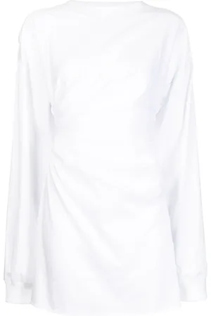 RTA Ruched long-sleeve dress