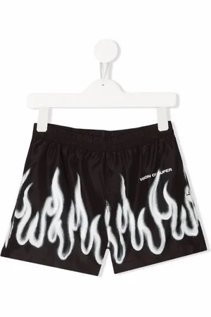Vision Of Super Flame-print swim shorts