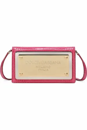 Dolce & Gabbana Logo-tag leather phone bag