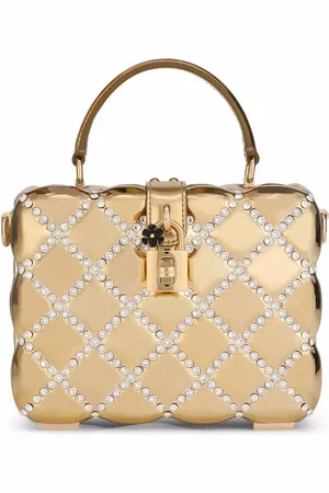 Dolce & Gabbana Dolce Box rhinestone-embellished top-handle bag