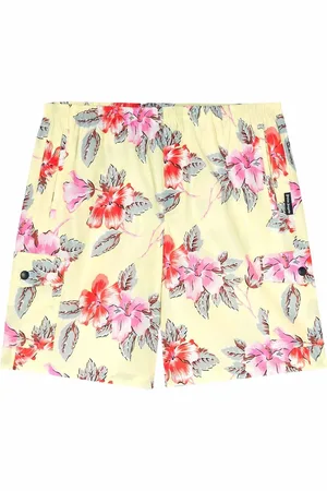Palm Angels Hibiscus-print cargo swim shorts