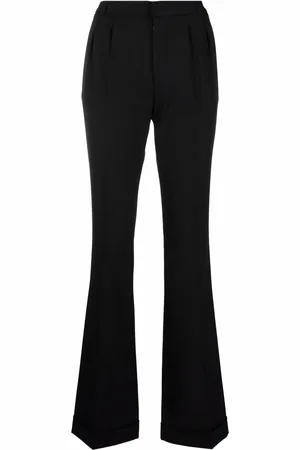 Saint Laurent Pleat-detail flared tailored trousers
