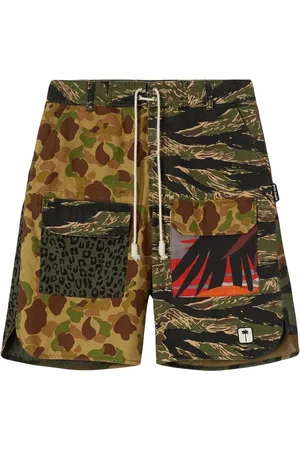 Palm Angels Multi-print drawstring cargo shorts