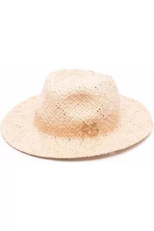 Ruslan Baginskiy Woven straw fedora hat