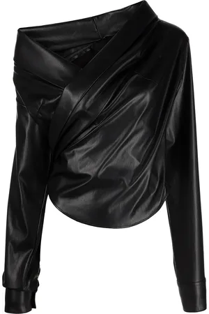 RTA Madeline grained V-neck top