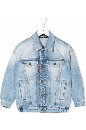 Dsquared2 Acid-wash button-up denim jacket