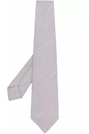 BARBA Block-colour silk tie
