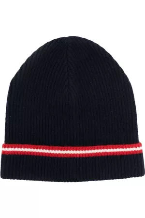 Bally Ribbed stripe-detail beanie