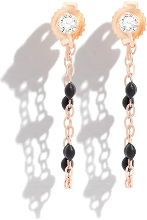 GIGI CLOZEAU 18kt rose gold Supreme beaded diamond earrings