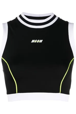Msgm Active logo-print sports bra top