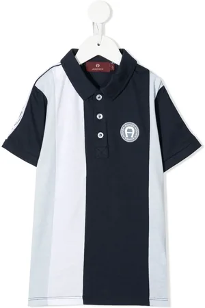 Aigner Logo-patch striped polo shirt