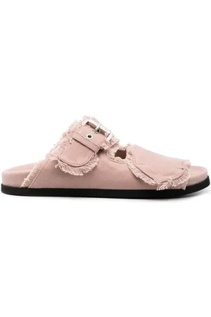 Nº21 Frayed-edge buckled sandals