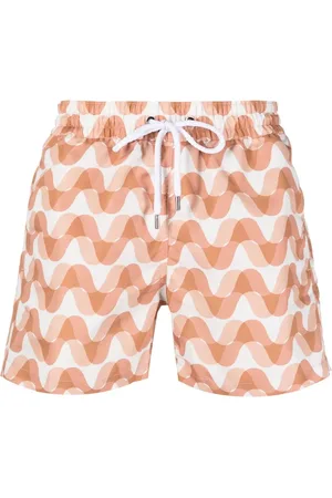 Frescobol Carioca Copacabana Mirage wave-print swim shorts