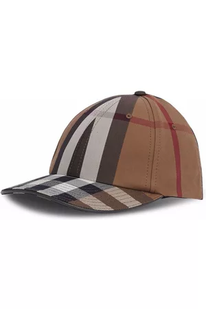 Burberry Men Caps - Logo detail check baseball cap