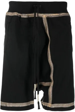 11 BY BORIS BIDJAN SABERI Contrast-trim panelled track shorts