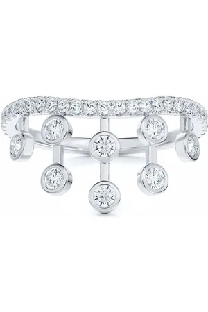 De Beers Platinum Dewdrop diamond crown ring
