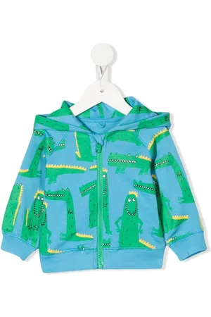 Stella McCartney Alligator print zipped hoodie