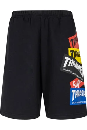 Supreme X Thrasher multi logo track shorts