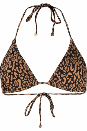 Nanushka Animal-print triangle-cup bikini top