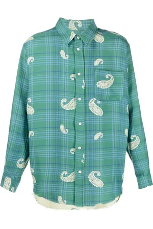 424 FAIRFAX Check print octopus shirt