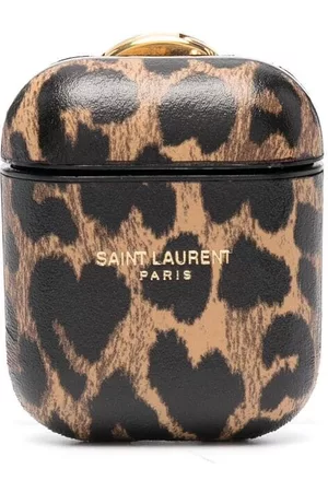 Saint Laurent Women Phone Cases - Leopard-print Airpods case