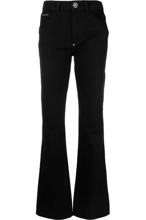 Philipp Plein Skull flared high-waisted jeans