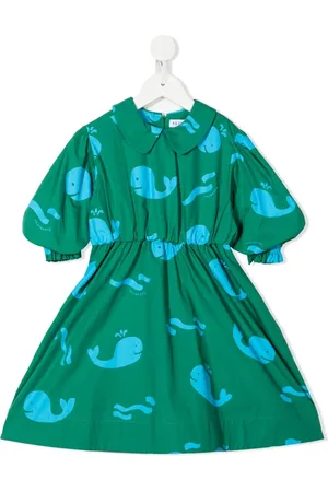 REJINA PYO Nora whale-print organic cotton dress