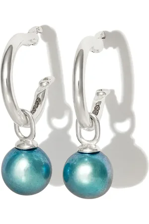 Hatton Labs Pearl drop hoop earrings