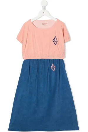 The Animals Observatory Logo-print detail two-tone dress
