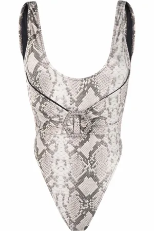 Philipp Plein Monokini python-print swimsuit