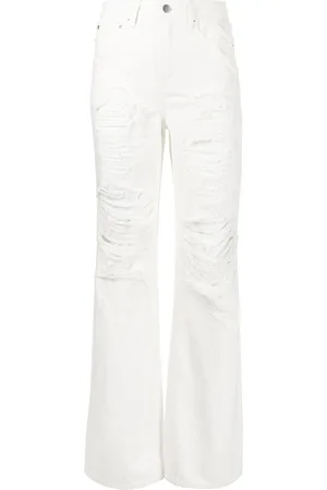 GOEN.J Distressed straight-leg jeans
