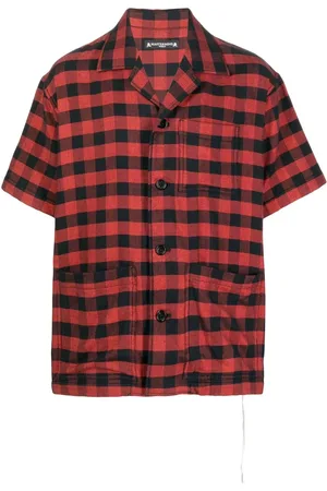 MASTERMIND Plaid-check embroidered shirt